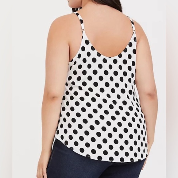 Torrid Black and White Polka Dot Camisole Tank Top Size 4 - Picture 4 of 12